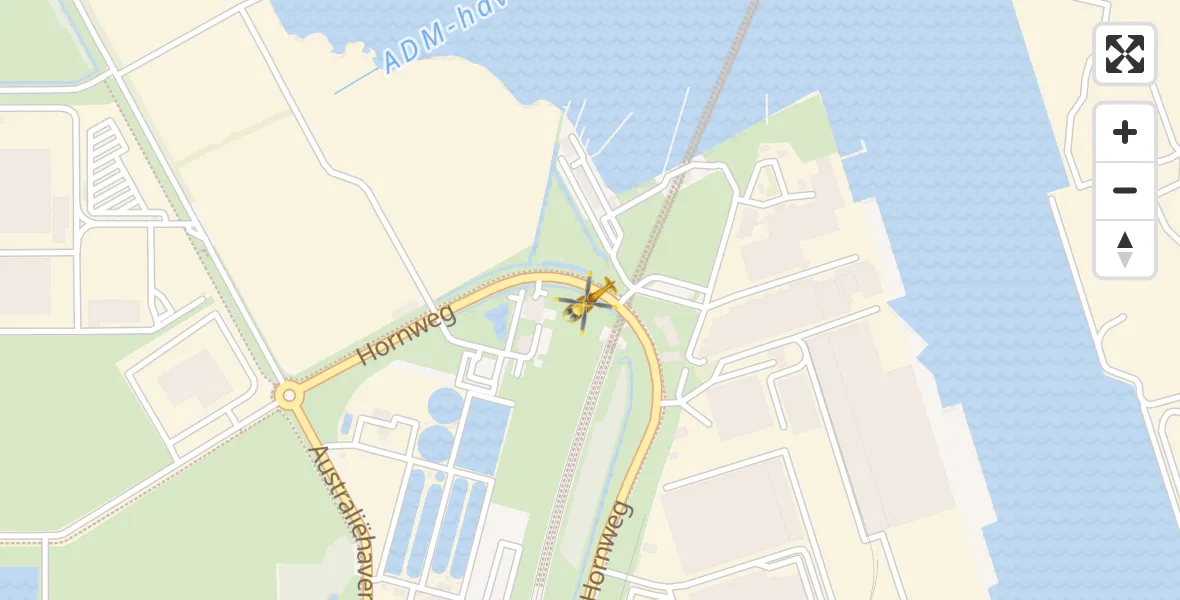 Vluchtroute Traumahelikopter Amsterdam Heliport - Amsterdam Heliport, 23 december 2023, 18:18
