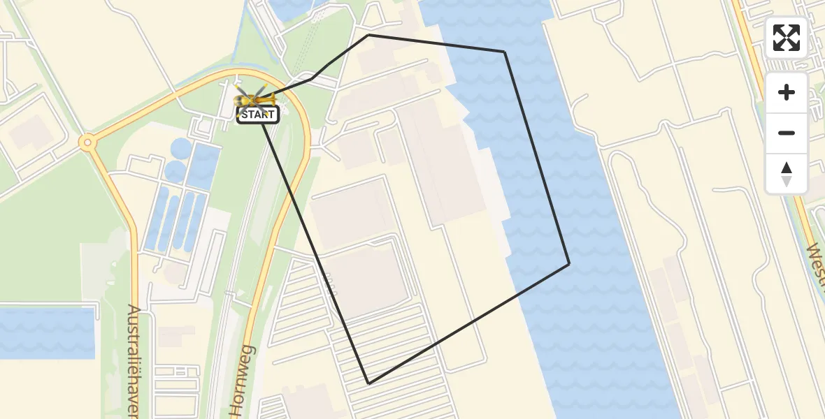 Vluchtroute Traumahelikopter Amsterdam Heliport - Amsterdam Heliport, 24 december 2023, 13:57