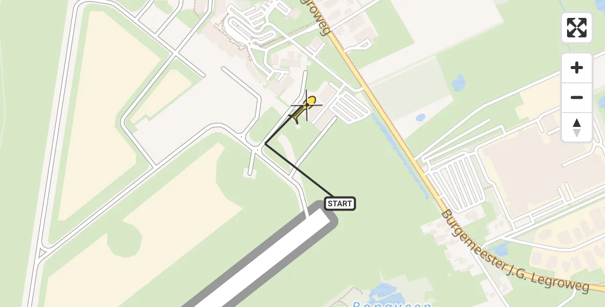 Routekaart van de vlucht: Lifeliner 4 naar Groningen Airport Eelde