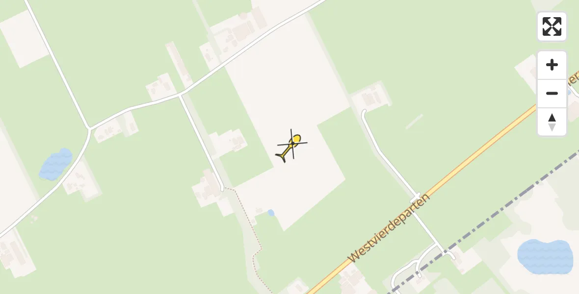 Routekaart van de vlucht: Traumahelikopter naar Vinkega