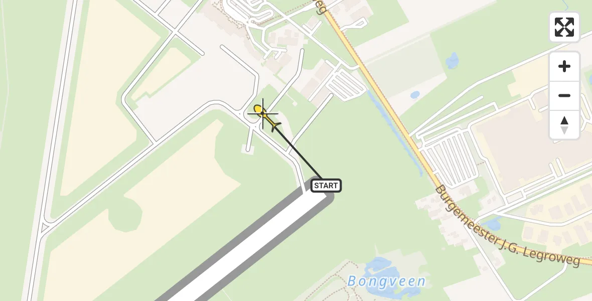 Routekaart van de vlucht: Lifeliner 4 naar Groningen Airport Eelde