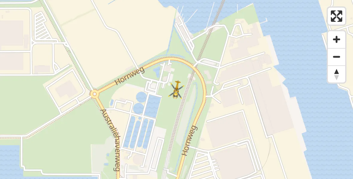 Vluchtroute Traumahelikopter Amsterdam Heliport - Amsterdam Heliport, 26 december 2023, 18:21