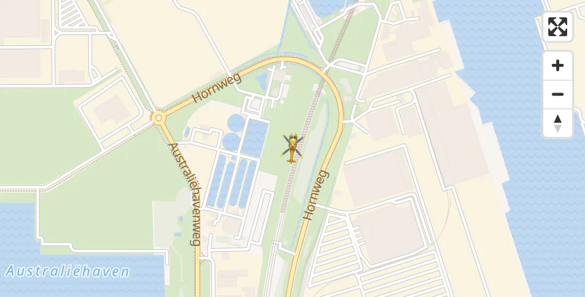 Vluchtroute Traumahelikopter Amsterdam Heliport - Amsterdam Heliport, 26 december 2023, 20:10