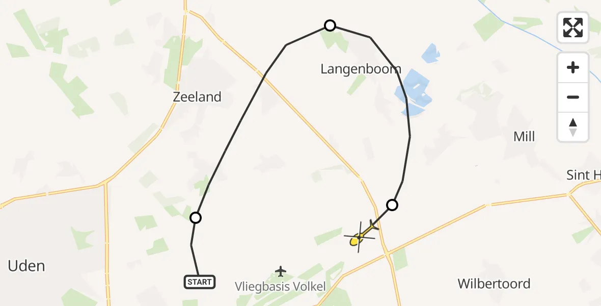 Routekaart van de vlucht: Lifeliner 3 naar Odiliapeel