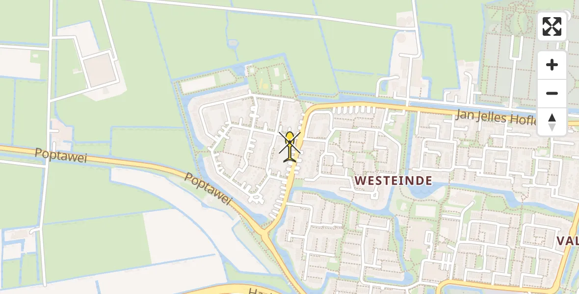 Vluchtroute Ambulancehelikopter van Leeuwarden naar Leeuwarden