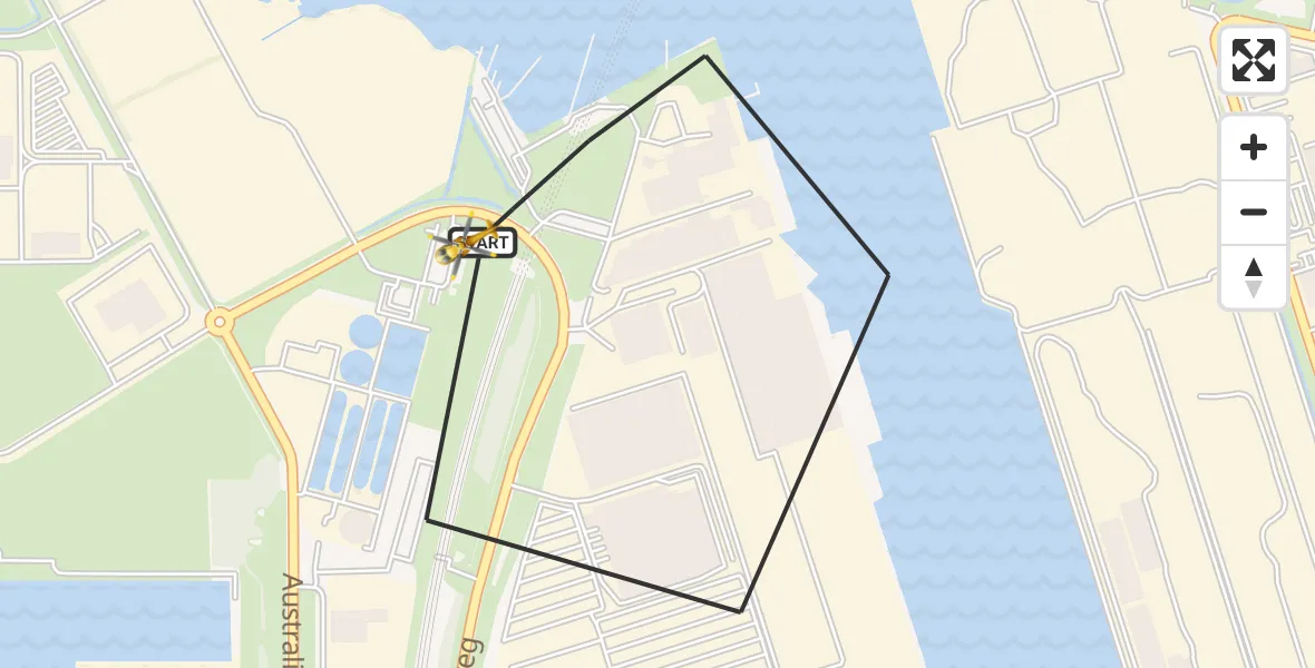 Vluchtroute Traumahelikopter Amsterdam Heliport - Amsterdam Heliport, 28 december 2023, 06:55