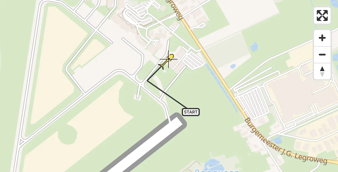 Routekaart van de vlucht: Lifeliner 4 naar Groningen Airport Eelde