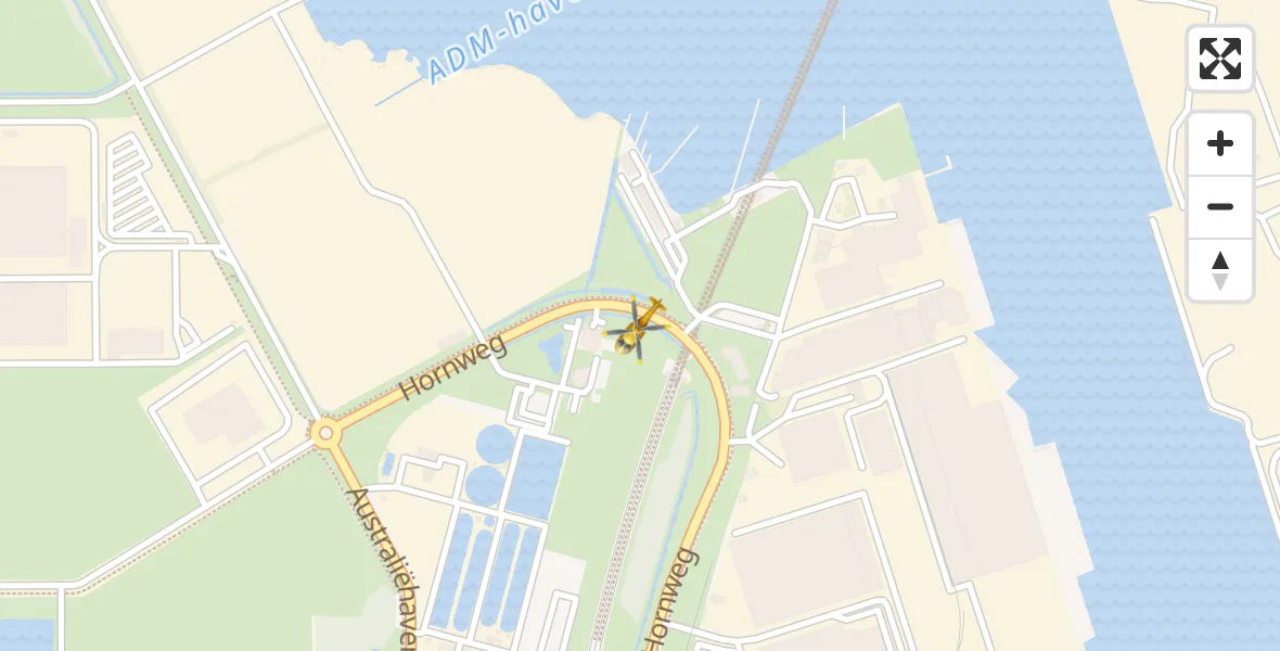 Vluchtroute Traumahelikopter Amsterdam Heliport - Amsterdam Heliport, 28 december 2023, 18:10