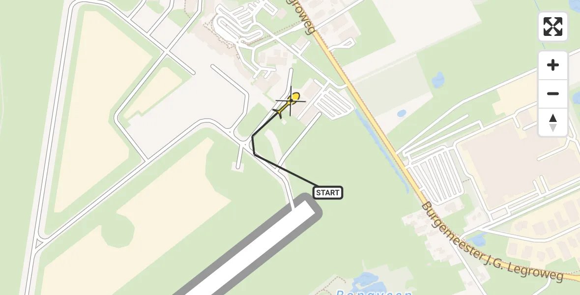 Routekaart van de vlucht: Lifeliner 4 naar Groningen Airport Eelde