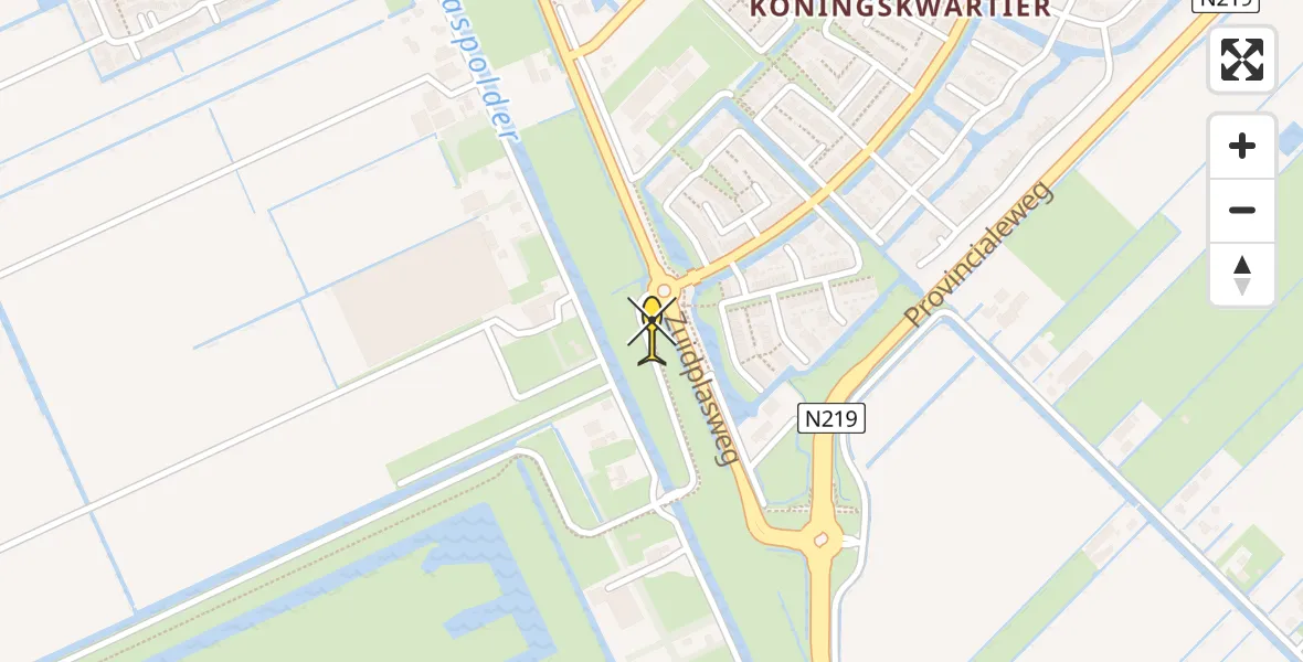 Vluchtroute Traumahelikopter van Zevenhuizen naar Zevenhuizen