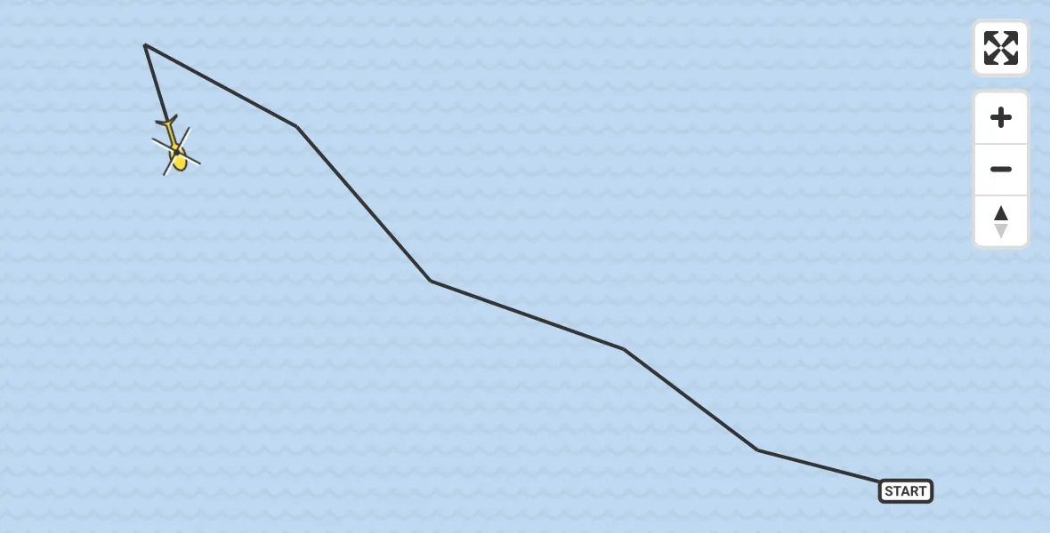 Routekaart van de vlucht: Ambulancehelikopter naar Formerum