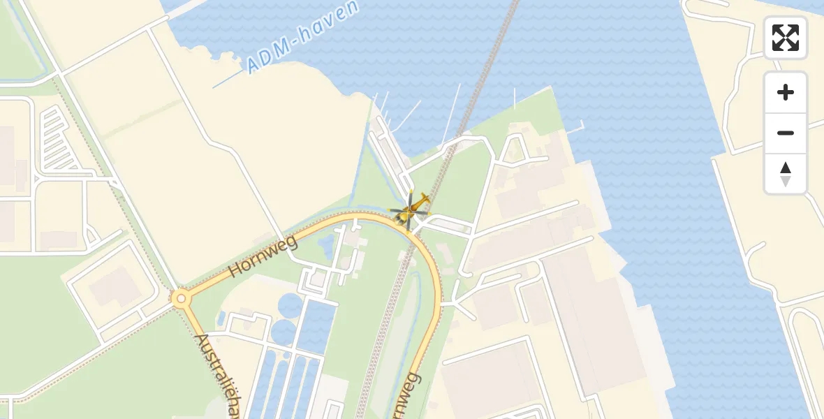 Vluchtroute Traumahelikopter Amsterdam Heliport - Amsterdam Heliport, 29 december 2023, 20:16