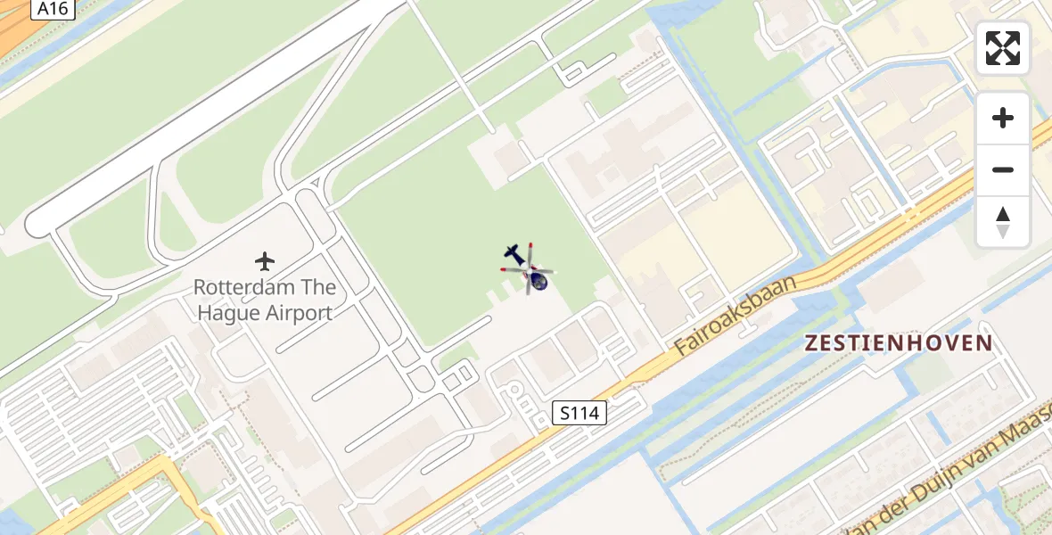 Vluchtroute Politiehelikopter Rotterdam The Hague Airport - Rotterdam The Hague Airport, 30 december 2023, 13:39