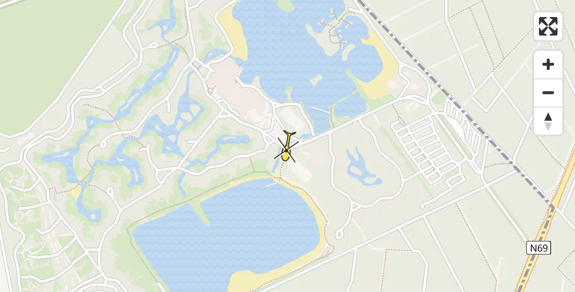 Routekaart van de vlucht: Traumahelikopter naar Westerhoven