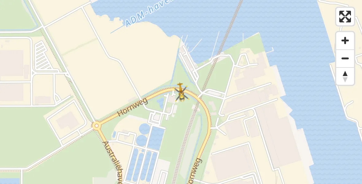 Vluchtroute Traumahelikopter Amsterdam Heliport - Amsterdam Heliport, 30 december 2023, 14:56
