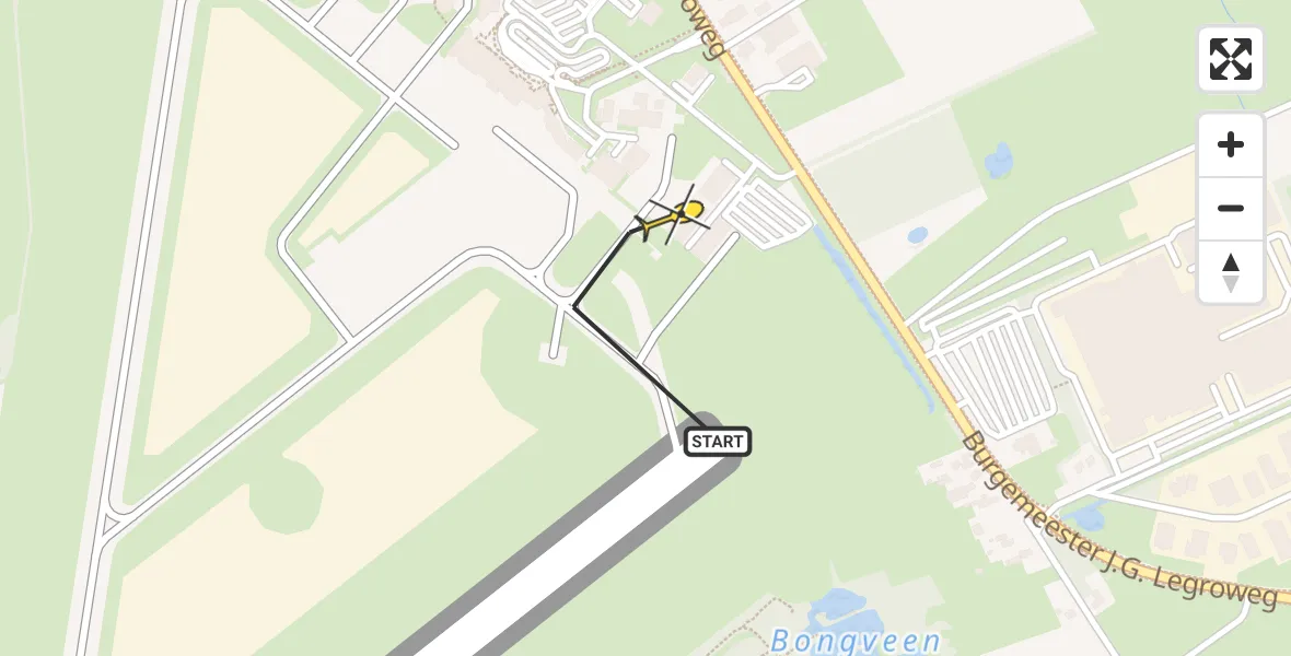 Routekaart van de vlucht: Lifeliner 4 naar Groningen Airport Eelde