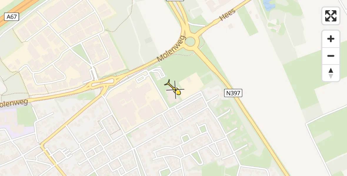 Routekaart van de vlucht: Traumahelikopter naar Eersel