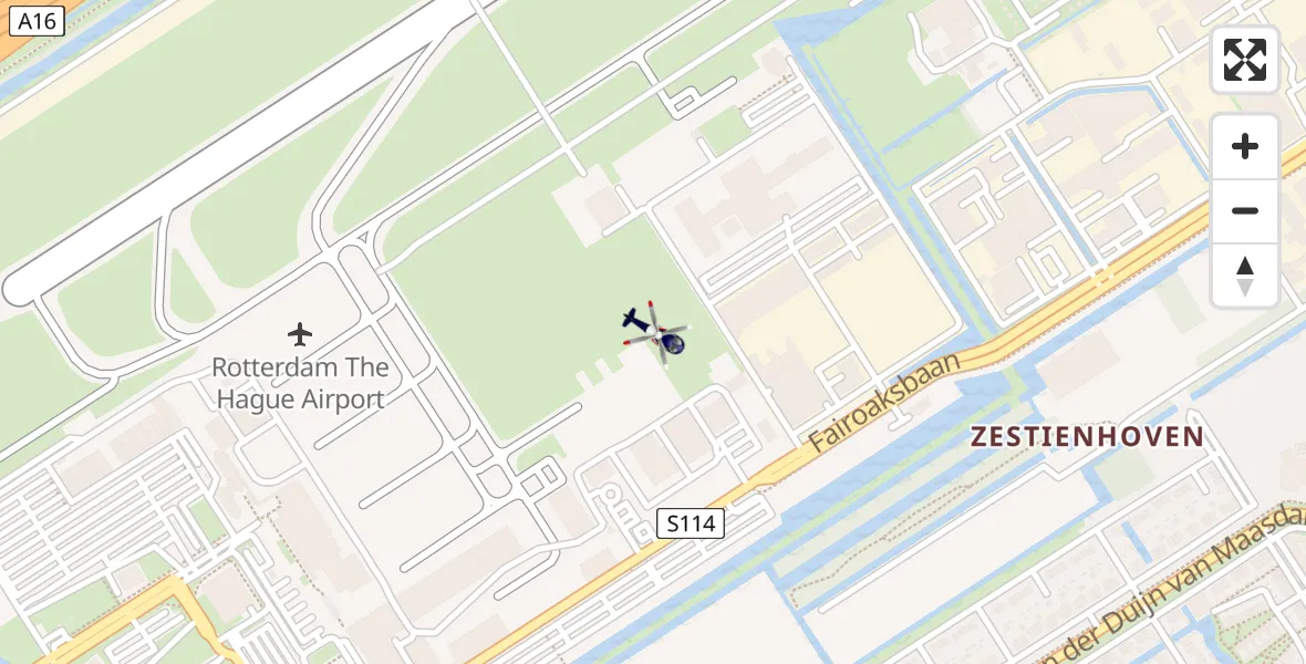 Vluchtroute Politiehelikopter Rotterdam The Hague Airport - Rotterdam The Hague Airport, 30 december 2023, 20:59