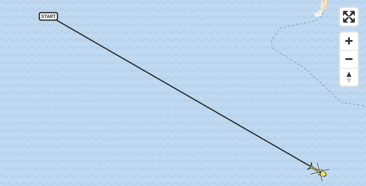 Routekaart van de vlucht: Ambulancehelikopter naar Nes