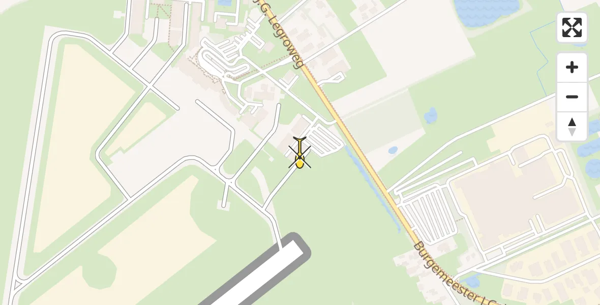 Routekaart van de vlucht: Ambulancehelikopter naar Groningen Airport Eelde