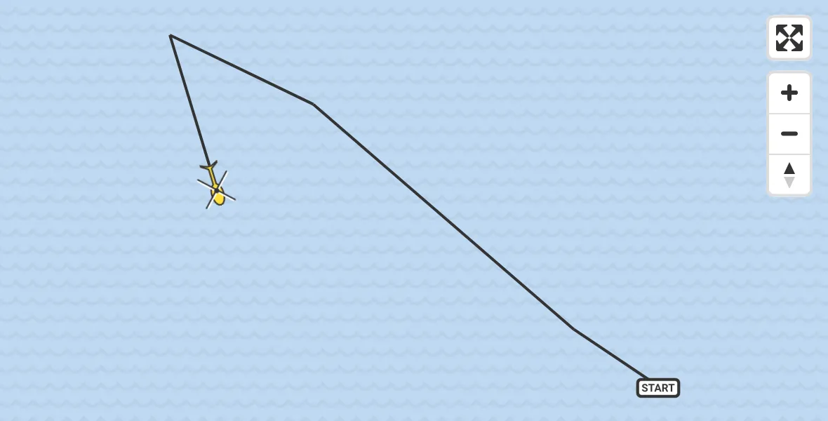 Routekaart van de vlucht: Ambulanceheli naar Oosterend