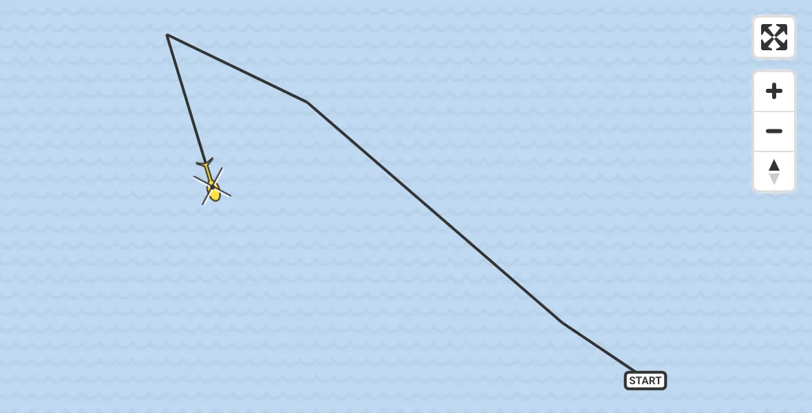 Routekaart van de vlucht: Ambulancehelikopter naar Oosterend