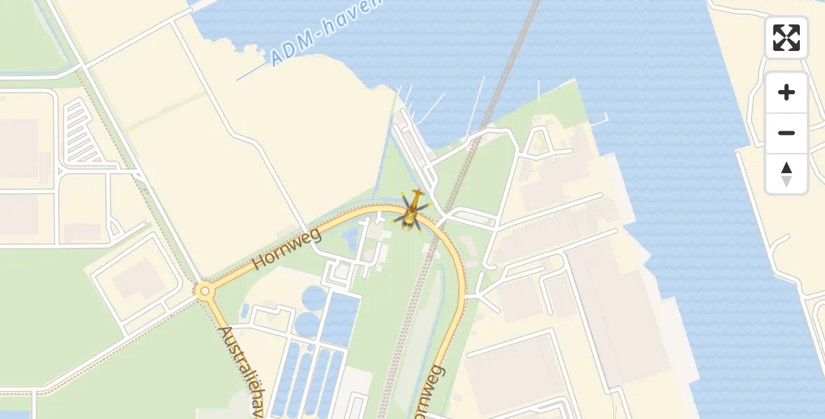 Vluchtroute Traumahelikopter Amsterdam Heliport - Amsterdam Heliport, 31 december 2023, 11:17