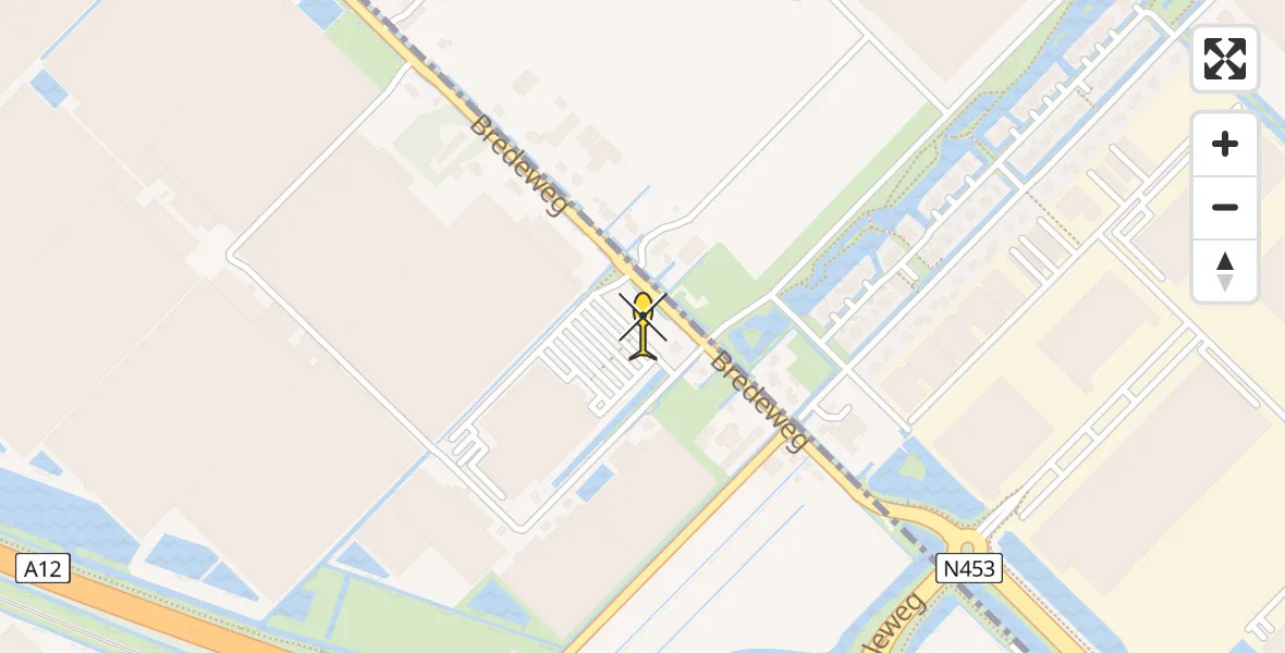 Vluchtroute Traumahelikopter van Zevenhuizen naar Zevenhuizen