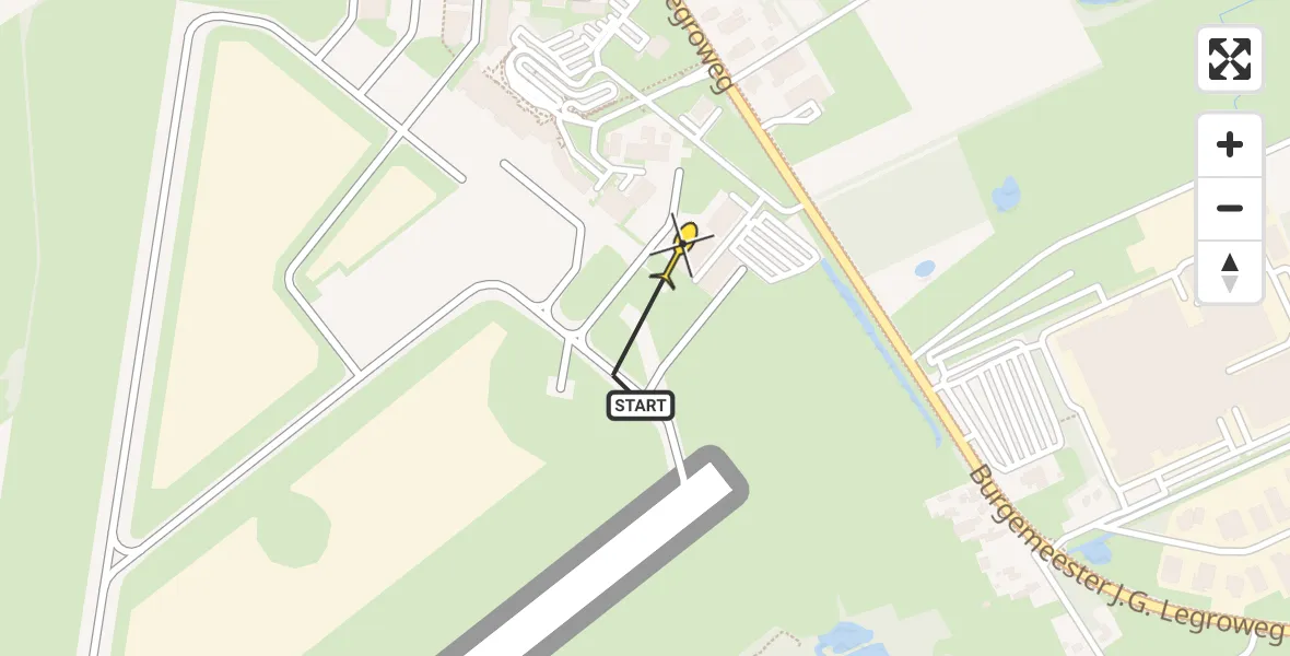 Routekaart van de vlucht: Lifeliner 4 naar Groningen Airport Eelde