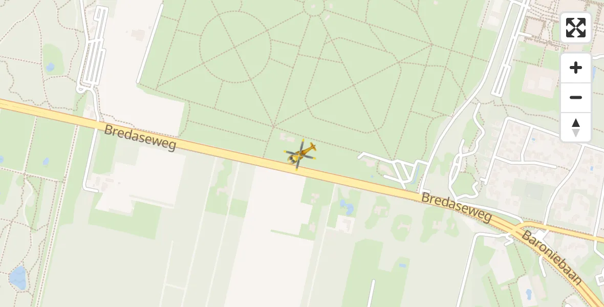 Vluchtroute Traumahelikopter Tilburg - Tilburg, 01 januari 2024, 06:13
