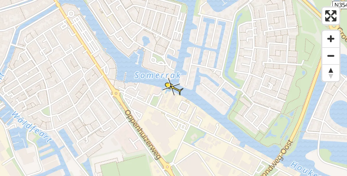 Routekaart van de vlucht: Lifeliner 4 naar Sneek