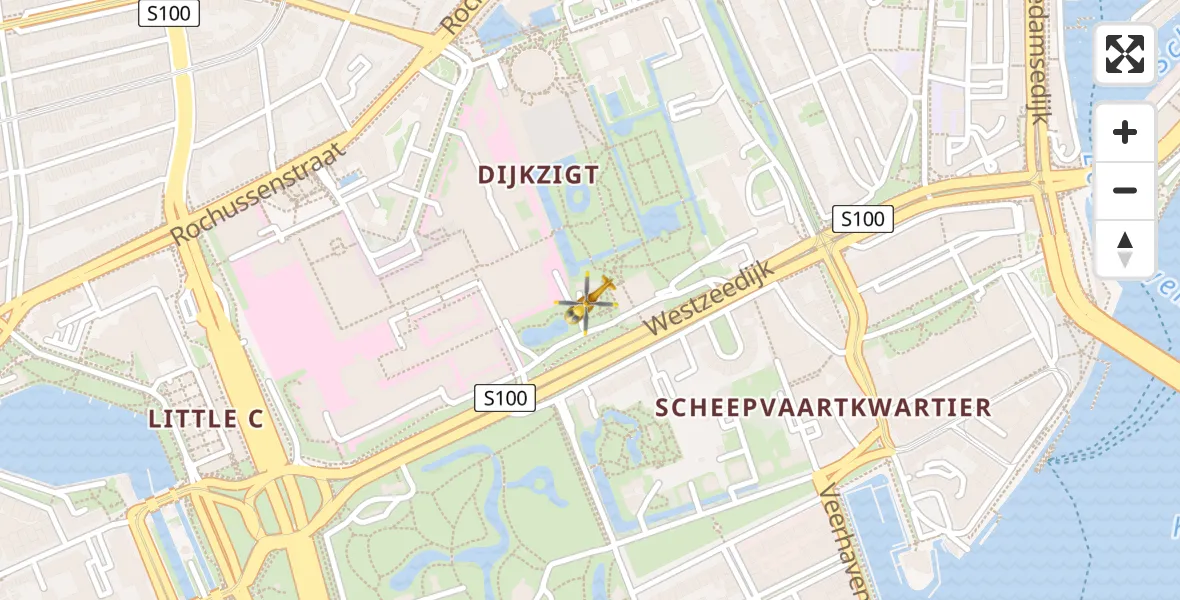 Vluchtroute Traumahelikopter Erasmus MC - Erasmus MC, 01 januari 2024, 14:57