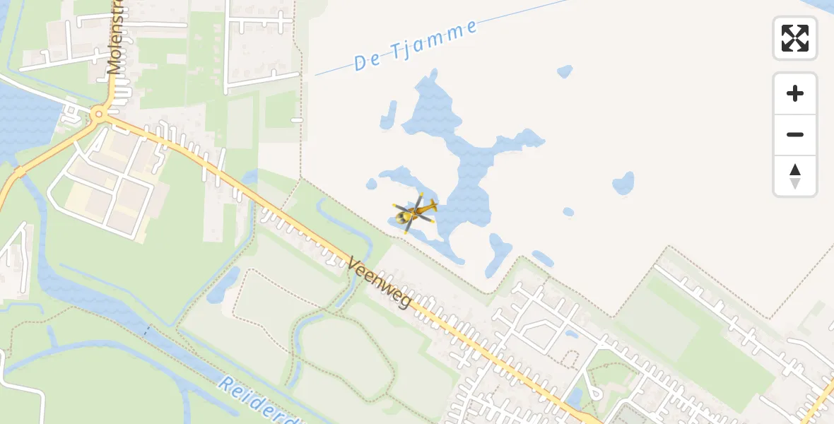 Vluchtroute Traumahelikopter Beerta - Beerta, 01 januari 2024, 15:23