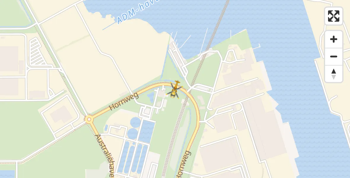 Vluchtroute Traumahelikopter Amsterdam Heliport - Amsterdam Heliport, 02 januari 2024, 13:07