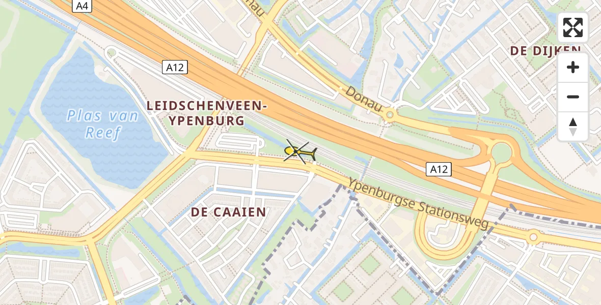 Vluchtroute Politiehelikopter van Den Haag naar Den Haag