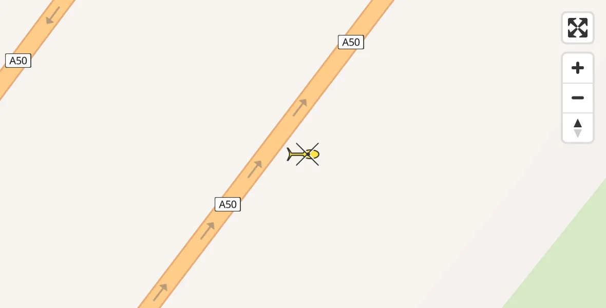 Routekaart van de vlucht: Traumahelikopter naar Ewijk