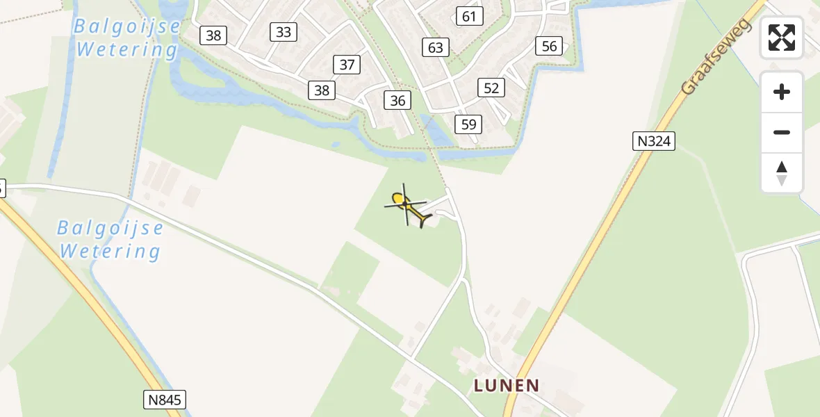 Routekaart van de vlucht: Lifeliner 3 naar Wijchen