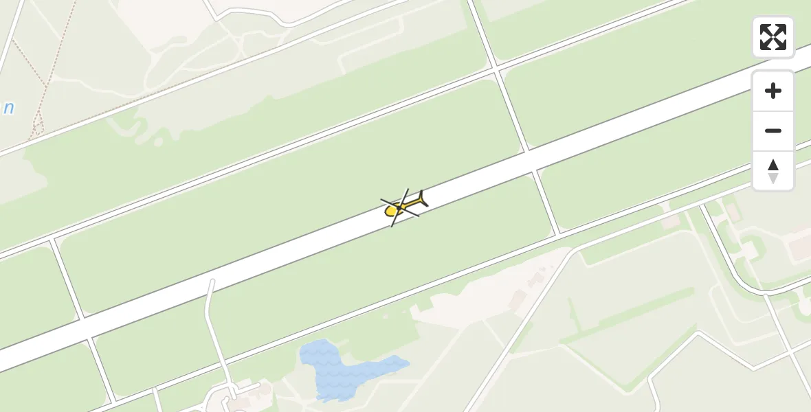 Routekaart van de vlucht: Politiehelikopter naar Vliegbasis Woensdrecht