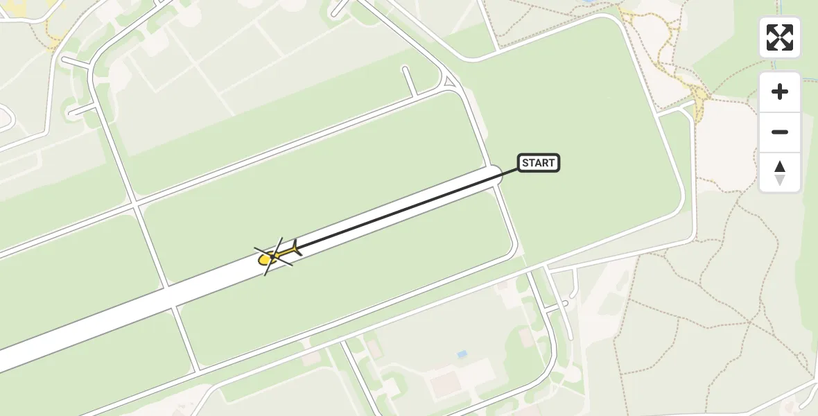 Routekaart van de vlucht: Politiehelikopter naar Vliegbasis Woensdrecht