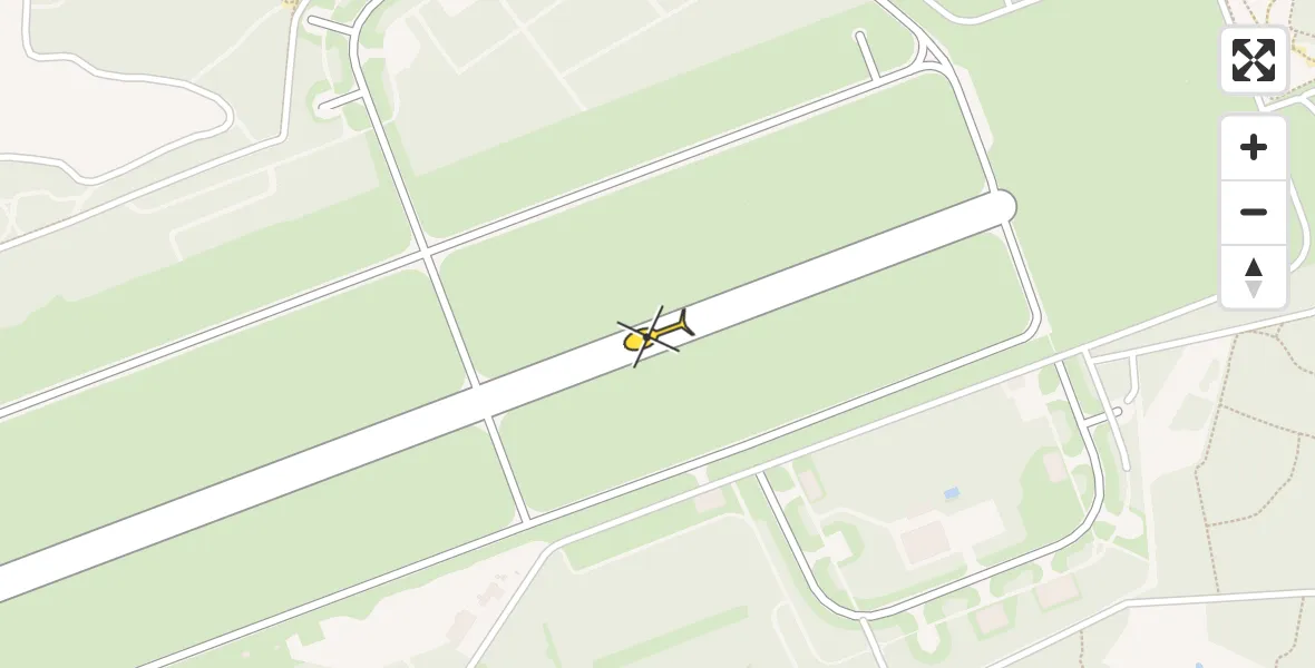 Routekaart van de vlucht: Politiehelikopter naar Vliegbasis Woensdrecht