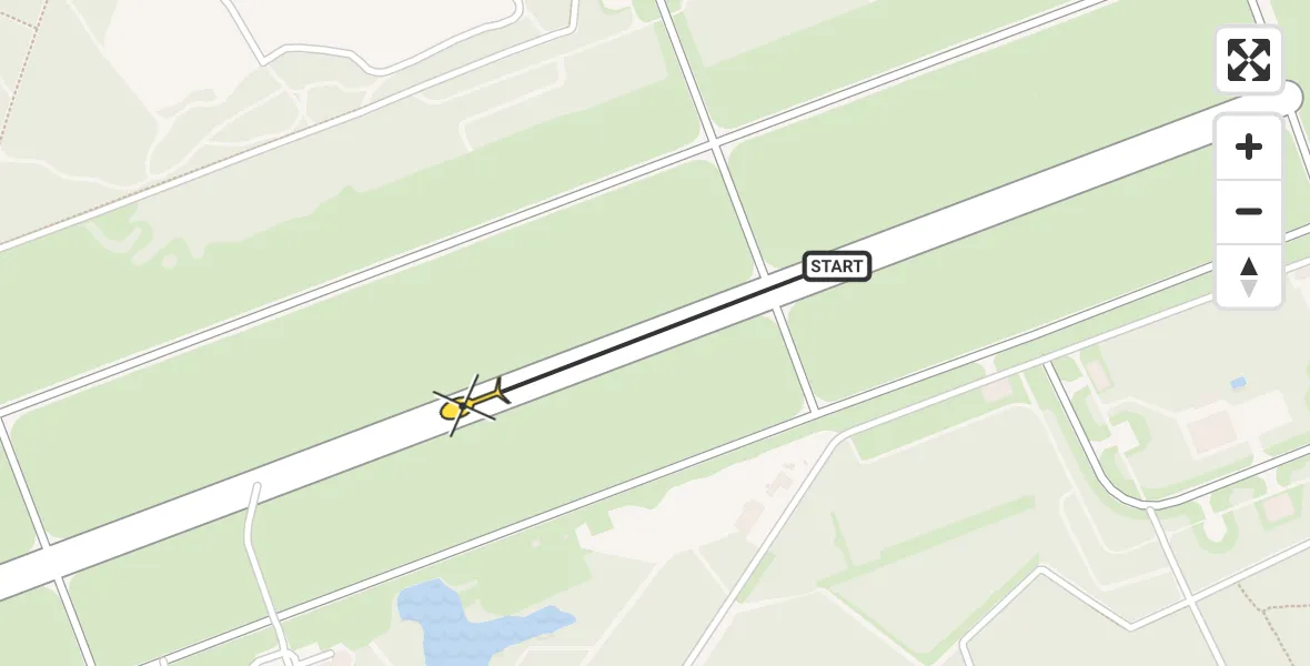 Routekaart van de vlucht: Politiehelikopter naar Vliegbasis Woensdrecht
