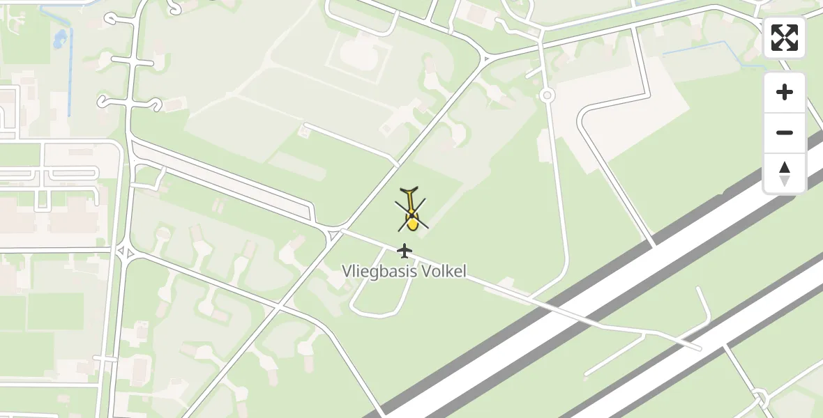 Routekaart van de vlucht: Lifeliner 3 naar Vliegbasis Volkel