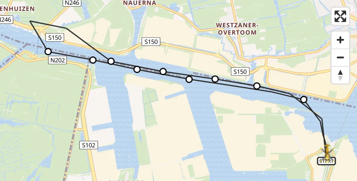 Vluchtroute Traumahelikopter Amsterdam Heliport - Amsterdam Heliport, 04 januari 2024, 12:20