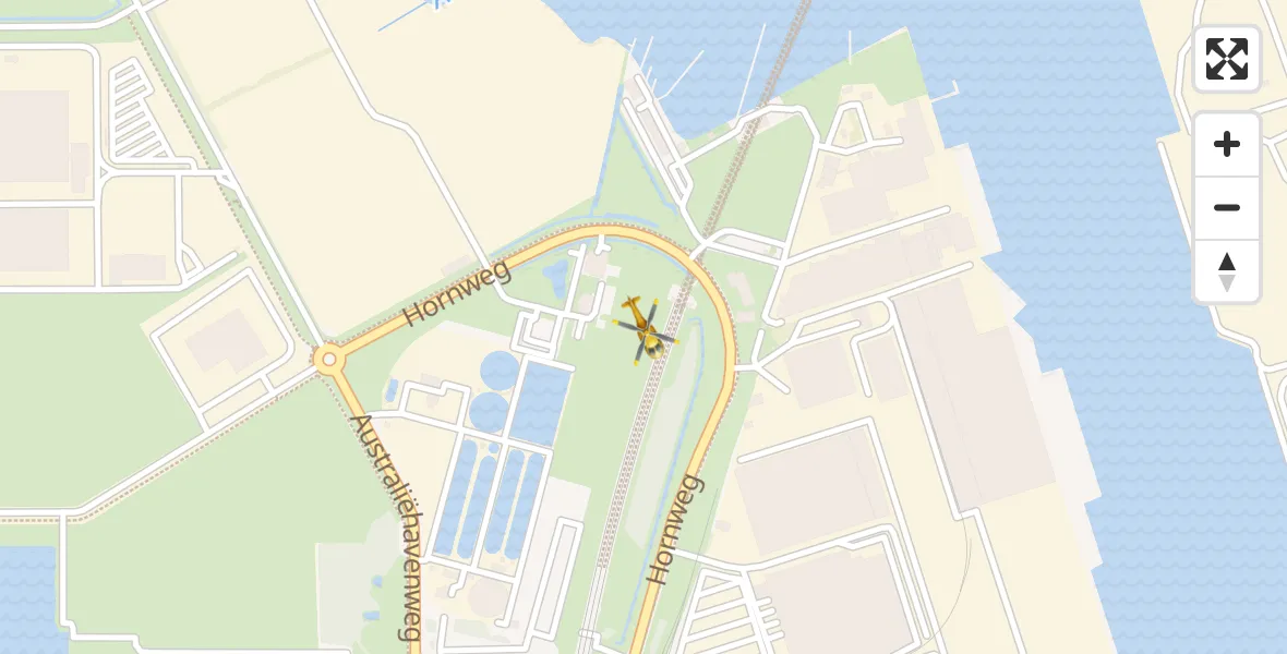 Vluchtroute Traumahelikopter Amsterdam Heliport - Amsterdam Heliport, 05 januari 2024, 14:16