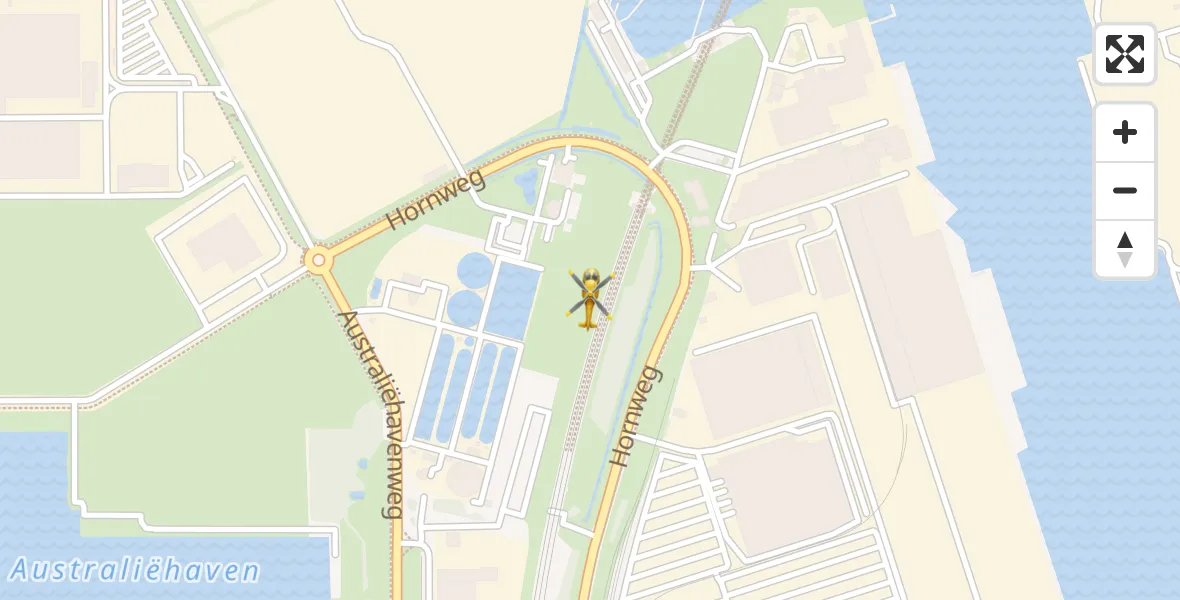 Vluchtroute Traumahelikopter Amsterdam Heliport - Amsterdam Heliport, 05 januari 2024, 14:21