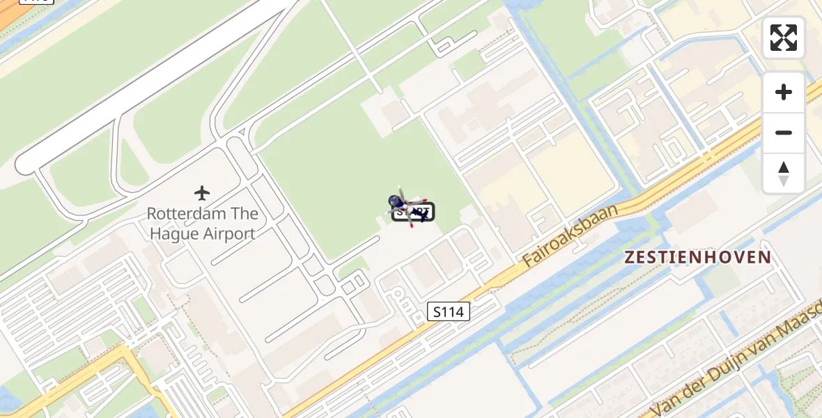 Vluchtroute Politiehelikopter Rotterdam The Hague Airport - Rotterdam The Hague Airport, 05 januari 2024, 14:41
