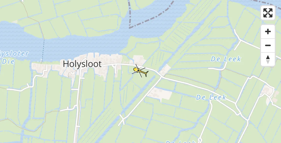 Routekaart van de vlucht: Lifeliner 1 naar Amsterdam