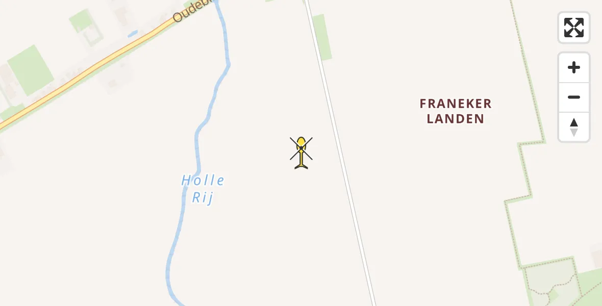 Routekaart van de vlucht: Ambulancehelikopter naar Westhoek