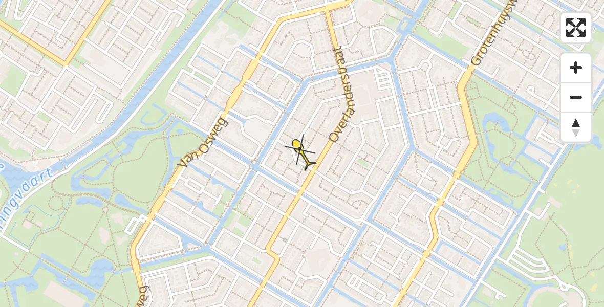 Routekaart van de vlucht: Politiehelikopter naar Purmerend