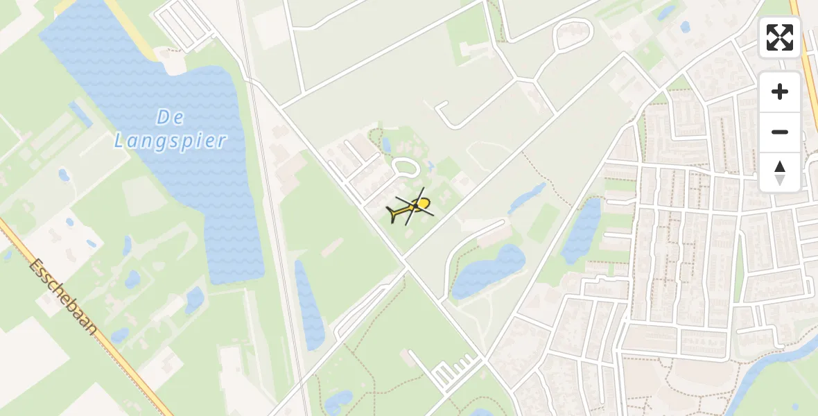 Routekaart van de vlucht: Lifeliner 2 naar Boxtel